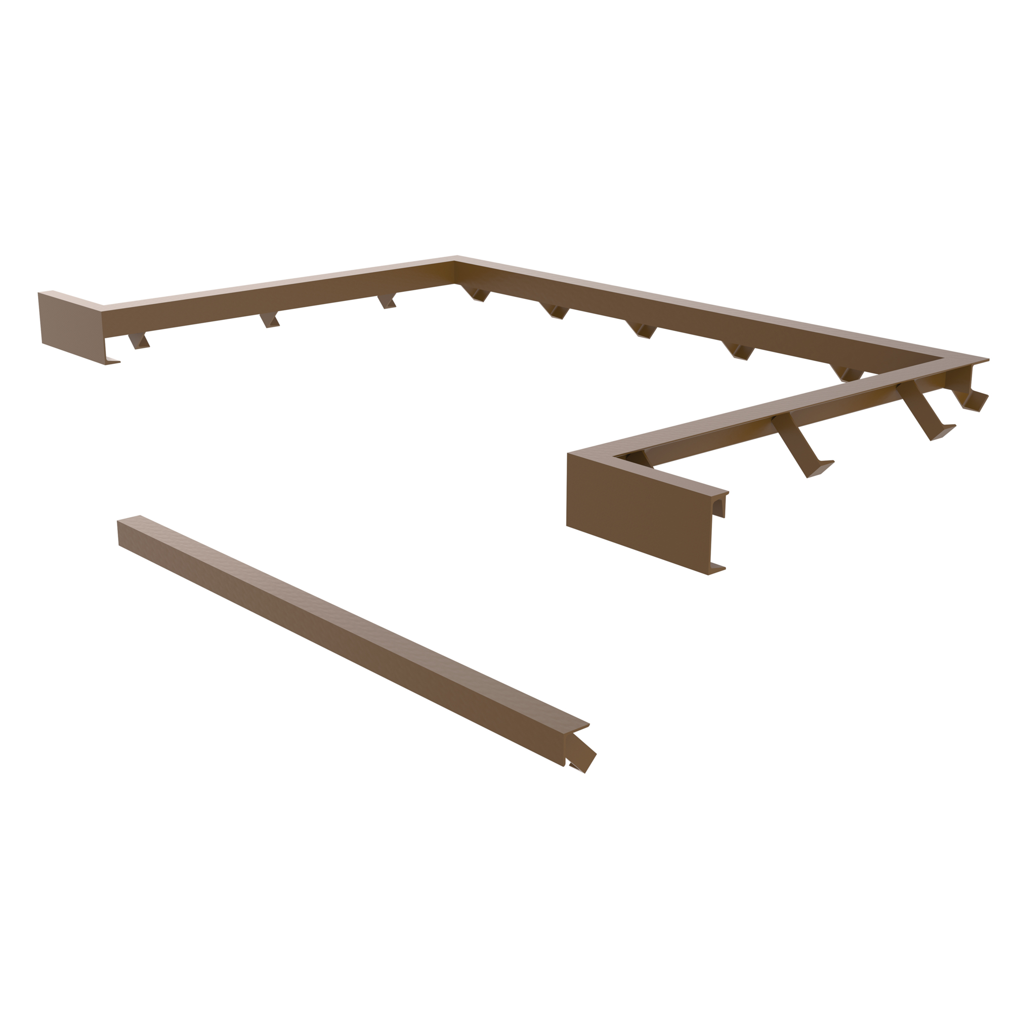Vestil Optional Dock Leveler Curb Angle Set - 6ft. x 5ft., Durable Construction, Brown Finish, Model# CAS-65